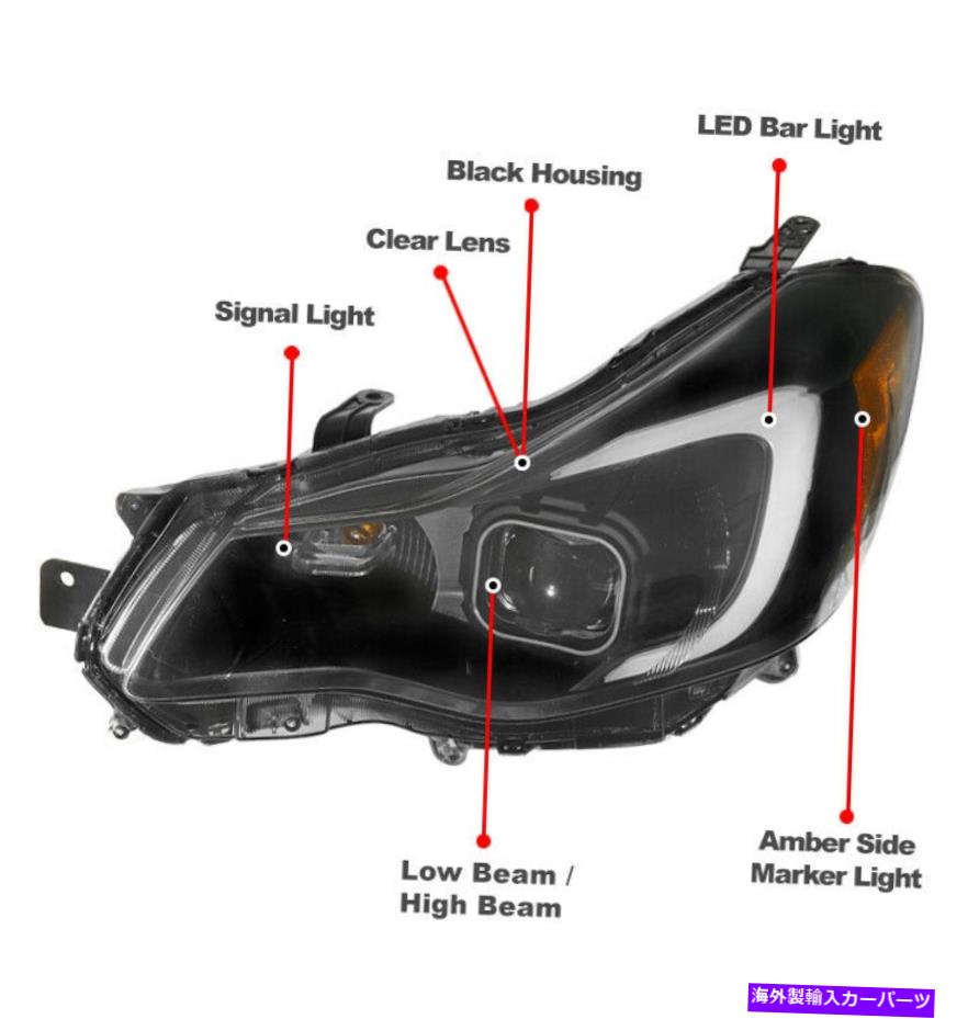 USヘッドライト 12-15スバルインプレッサLEDブラックプロジェクターヘッドライトヘッドランプW / DRL信号 For 12-15 Subaru Impreza LED Black Projector Headlights Headlamps w/DRL Signal【並行輸入品】｜Us Custom Parts Shop USDM