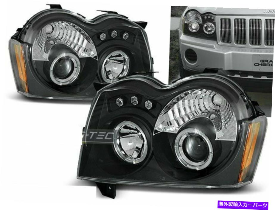 USヘッドライト クライスラージープグランドチェロキー05-08エンジェルアイスマートアジウォーロットLPCH06WL Xino US Chrysler Jeep GRAND CHEROKEE 05-08 Angel Eyes musta ajovalot LPCH06WL XINO US【並行輸入品】