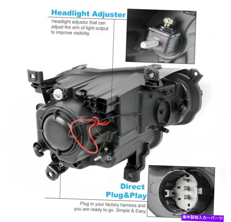USヘッドライト 14-18ジープチェロキーLED HaloハロゲンプロジェクタークロムヘッドライトW / Blue DRL For 14-18 Jeep Cherokee LED Halo Halogen Projector Chrome Headlights w/Blue DRL【並行輸入品】