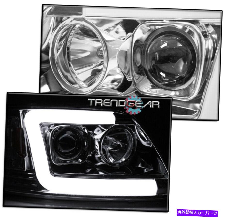 USヘッドライト 97-03フォードF-150 LEDチューブプロジェクターヘッドライトヘッドランプクロームW / 8KキセノンHID FOR 97-03 FORD F-150 LED TUBE PROJECTOR HEADLIGHT HEADLAMP CHROME W/8K XENON HID【並行輸入品】｜Us Custom Parts Shop USDM