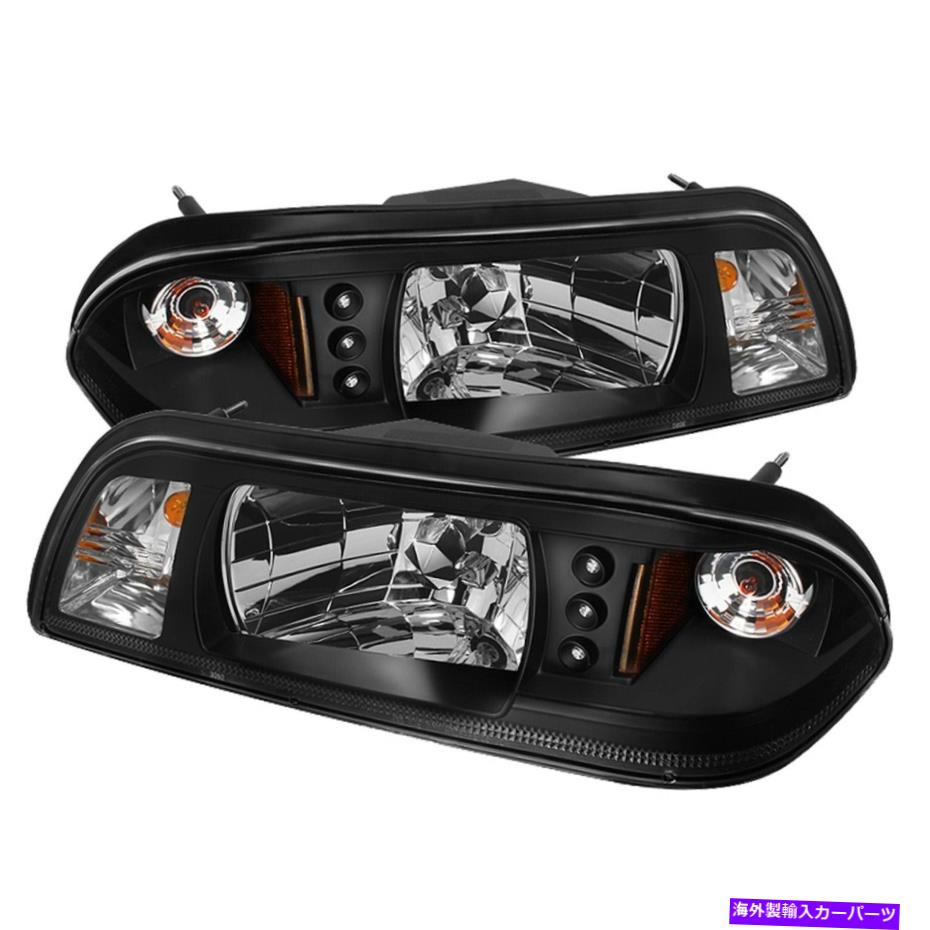 USヘッドライト Spyder Auto 5012531 LEDクリスタルヘッドライトは87-93マスタングに収まります Spyder Auto 5012531 LED Crystal Headlights Fits 87-93 Mustang【並行輸入品】|Us Custom Parts Shop USDM