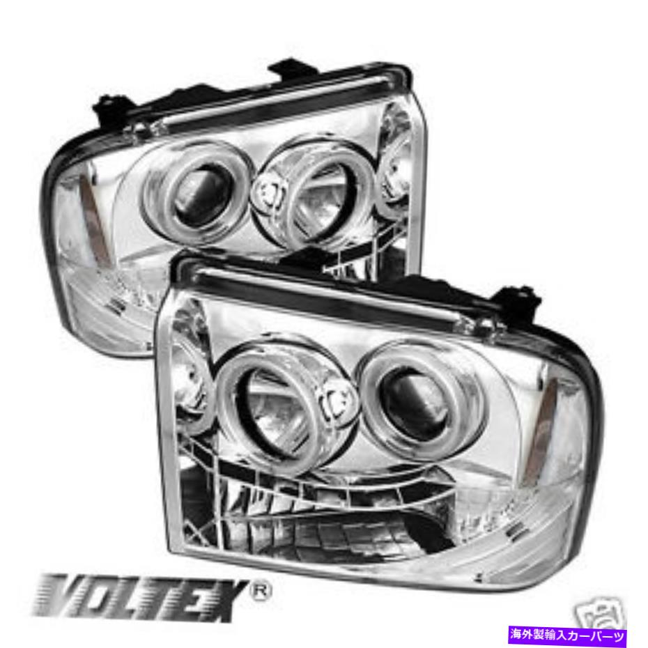 USヘッドライト 2005-2007フォードF250 350スーパーデューティCCFL LEDプロジェクターヘッドライトライトバークロム 2005-2007 FORD F250 350 SUPER DUTY CCFL LED PROJECTOR HEADLIGHTS LIGHTBAR CHROME【並行輸入品】｜Us Custom Parts Shop USDM
