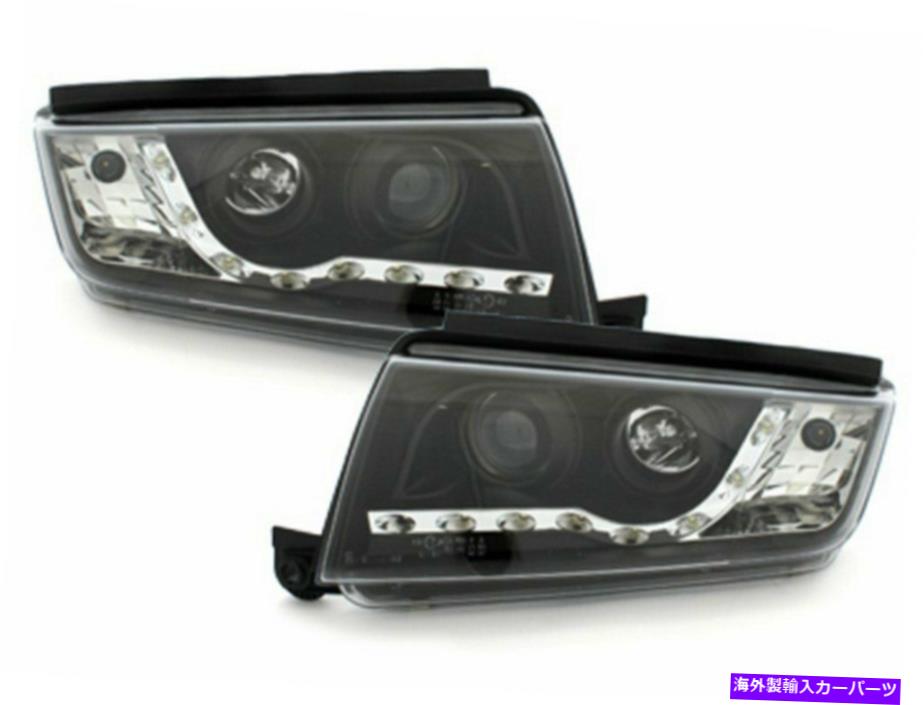USヘッドライト Hovedlyskastere LED DRL SE Etter Skoda Fabia 1 I 6Y 99-08日光ブラックFreeshi Hovedlyskastere LED DRL Se etter SKODA FABIA 1 I 6Y 99-08 Daylight Black FreeShi【並行輸入品】