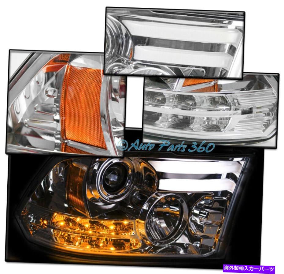 USヘッドライト 10-18ドッジRAM LEDチューブクロムプロジェクターヘッドライトヘッドランプW /バンパーDRL FOR 10-18 DODGE RAM LED TUBE CHROME PROJECTOR HEADLIGHTS HEADLAMPS W/BUMPER DRL【並行輸入品】｜Us Custom Parts Shop USDM