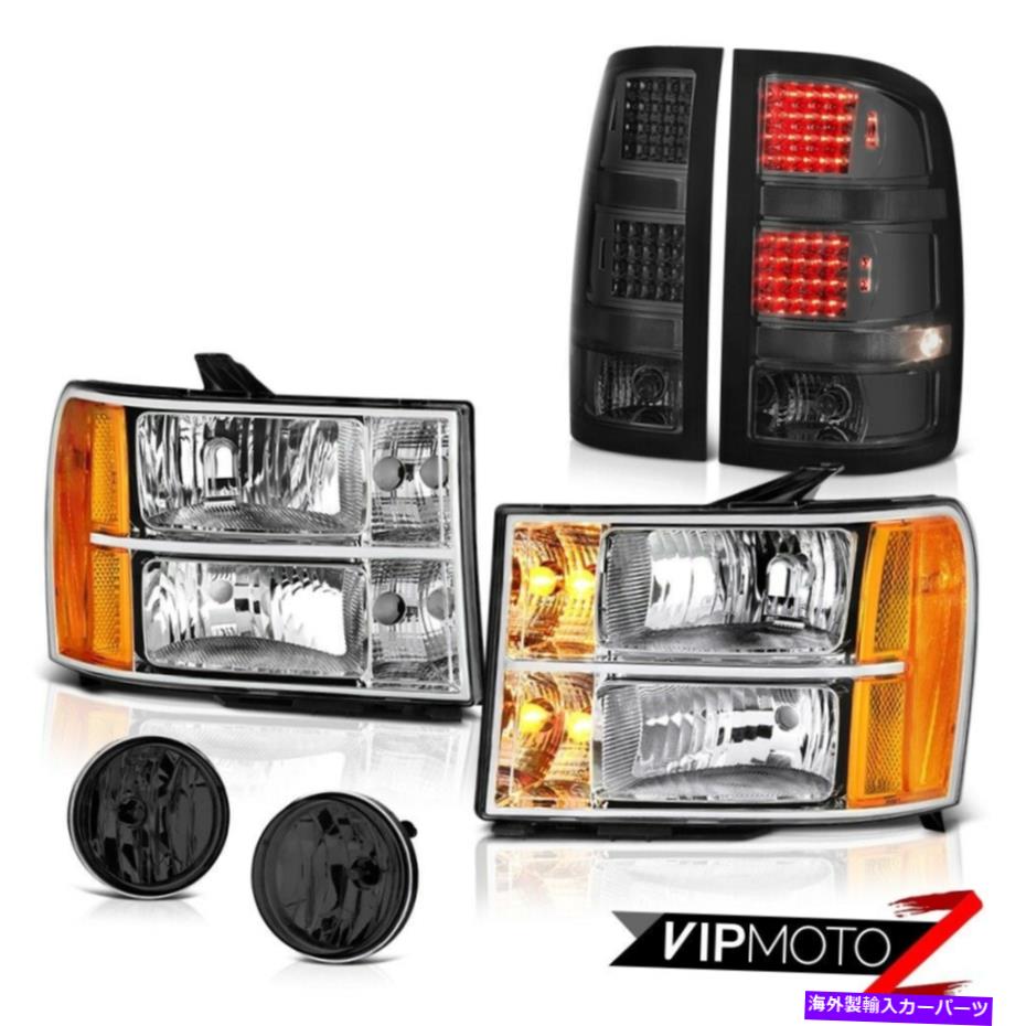 USヘッドライト 07-13 GMC Sierra 1500 SLTユーロクリアヘッドライトダークスモークフォグランプテールランプ 07-13 Gmc Sierra 1500 SLT Euro Clear Headlights Dark Smoke Fog Lights Tail Lamps【並行輸入品】｜Us Custom Parts Shop USDM