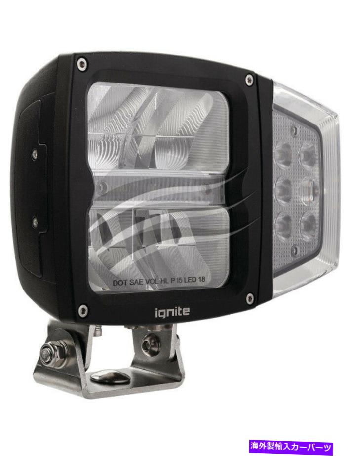 USヘッドライト イグナイトLEDヘッドライト高/ロービーム10-30V W /インジケーターブラックハウジング（IHL4BI） Ignite LED Headlight High/Low Beam 10-30V w/ Indicator Black Housing (IHL4BI)【並行輸入品】