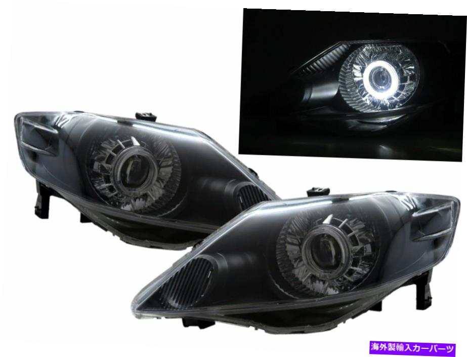 【楽天市場】USヘッドライト FIT / ARIA GD6 MK1 0407 4DガイドLED HALOプロジェクターヘッドライトBK