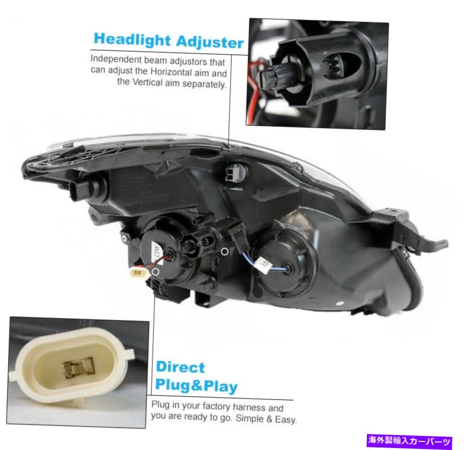 USヘッドライト 08-09 Altima Coupe LEDチューブブラックプロジェクターヘッドライトランプ+バンパーブルーDRL For 08-09 Altima Coupe LED Tube Black Projector Headlight Lamp +Bumper Blue DRL【並行輸入品】