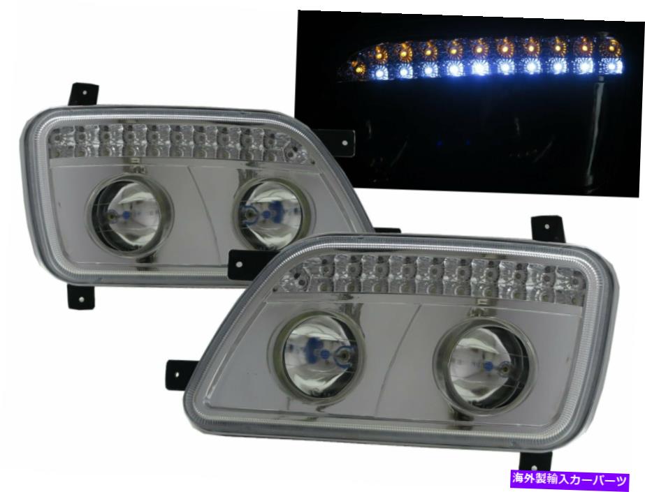 USヘッドライト Actros MP2 BM 930-934 03-08 Mercedes-Benz LHDのためのトラックLEDのヘッドライトクロム ACTROS MP2 BM 930-934 03-08 Truck LED Headlight Chrome for Mercedes-Benz LHD【並行輸入品】