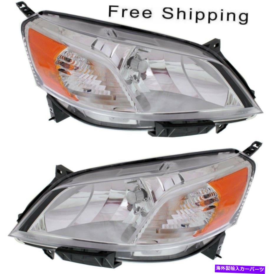 USヘッドライト 2ドライバと助手席側のハロゲンヘッドランプアセンブリセット日産NV200 Halogen Head Lamp Assembly Set of 2 Driver and Passenger Side Fits Nissan NV200【並行輸入品】