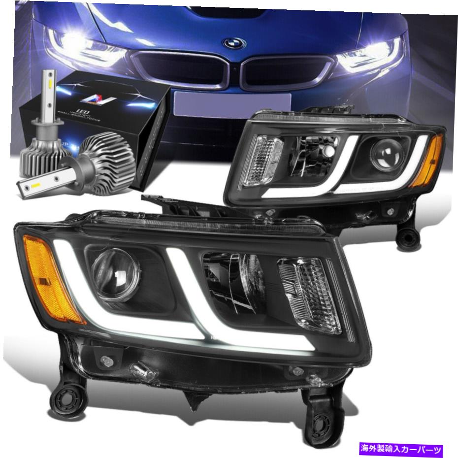 USヘッドライト ブラックハウジングDRLプロジェクターヘッドライト+スリムLED HIDキット14~16グランドチェロキー BLACK HOUSING DRL PROJECTOR HEADLIGHT+SLIM LED HID KIT FOR 14-16 GRAND CHEROKEE【並行輸入品】｜Us Custom Parts Shop USDM