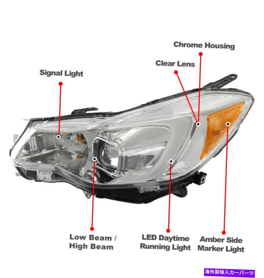 【楽天市場】USヘッドライト Subaru Imperza CrosStrek LED Chrome ProjectorヘッドライトW