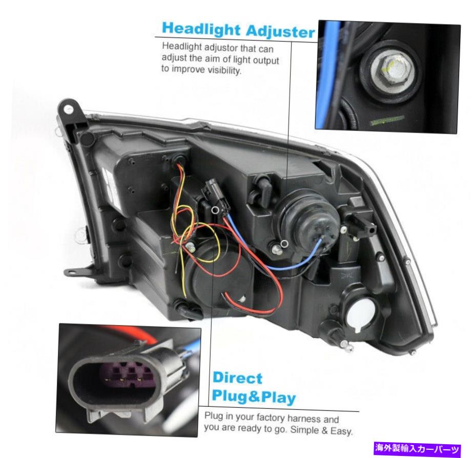 USヘッドライト 09-18 DODGE RAM 1500 LEDスイッチバックプロジェクタークロムヘッドライトヘッドランプ+ DRL For 09-18 Dodge Ram 1500 LED Switchback Projector Chrome Headlight Headlamp +DRL【並行輸入品】