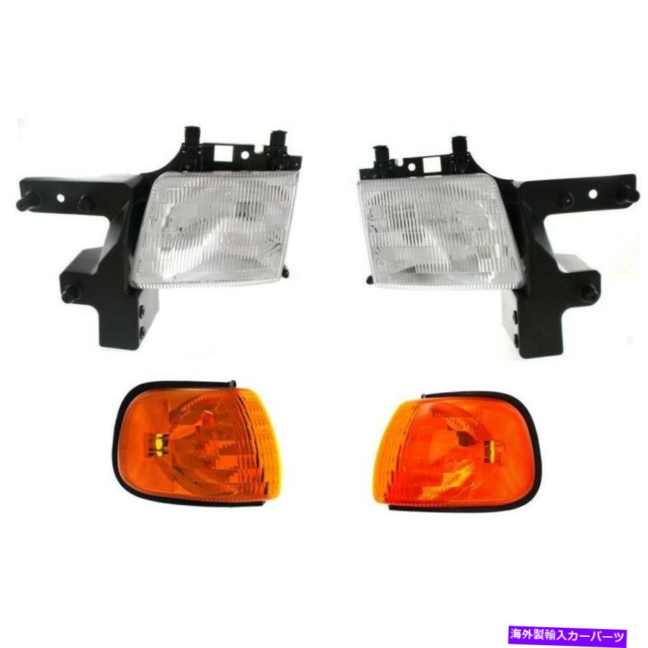USヘッドライト Ram Van LH＆RH Dodge 1500 B2500 3500 B3500 98のための自動ライトキット左右のキット Auto Light Kit Left-and-Right for Ram Van LH & RH Dodge 1500 B2500 3500 B3500 98【並行輸入品】