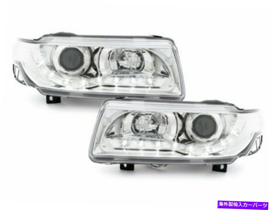 USヘッドライト Juego de Faros Optica Marcha Diurna Led Para VW Passat B4 1993-1997日光CRO Juego de Faros Optica Marcha Diurna LED para VW PASSAT B4 1993-1997 Daylight Cro【並行輸入品】