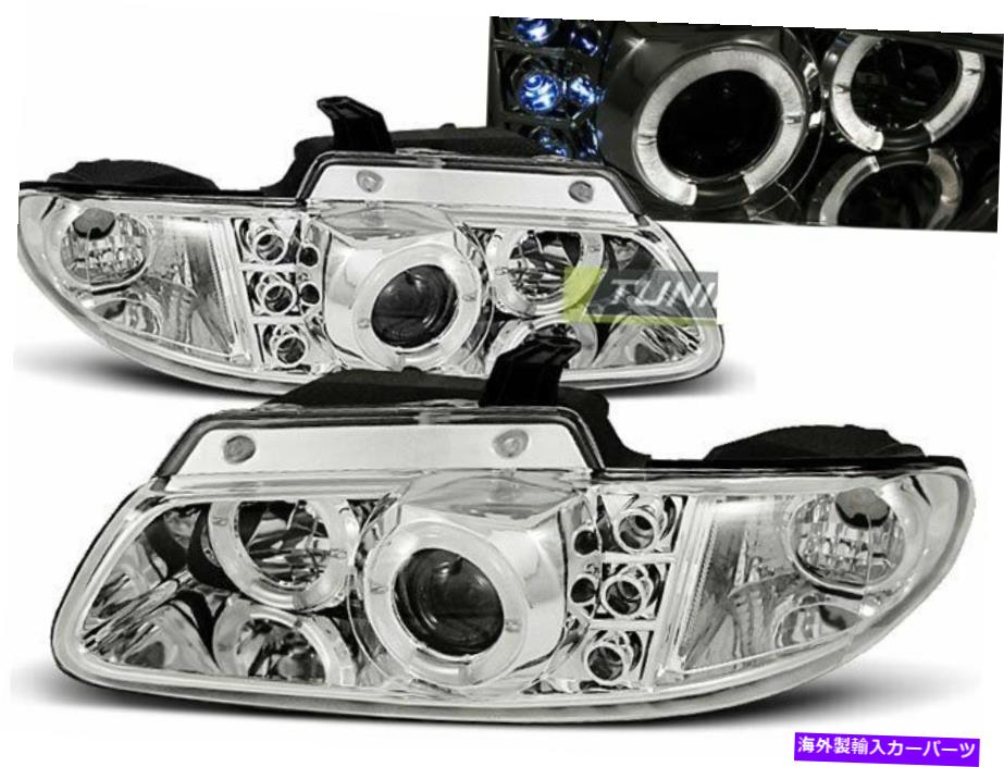 USヘッドライト Projecteurs Pour Chrysler Voyager 96-01 Angel Eyes Chrome CA LPCH07WP Xino CA Projecteurs pour Chrysler VOYAGER 96-01 Angel Eyes Chrome CA LPCH07WP XINO CA【並行輸入品】
