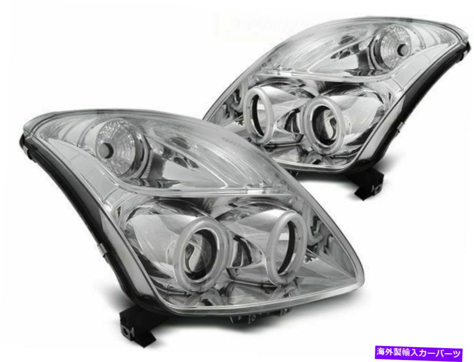 USヘッドライト Suzuki Swift 2005 2007 2007 2007 2009 2009年2月1日LPSI05ヘッドライトHalo CCFLプロジェクター SUZUKI SWIFT 2005 2006 2007 2008 2009 2010 LPSI05 HEADLIGHTS HALO CCFL PROJECTOR【並行輸入品】