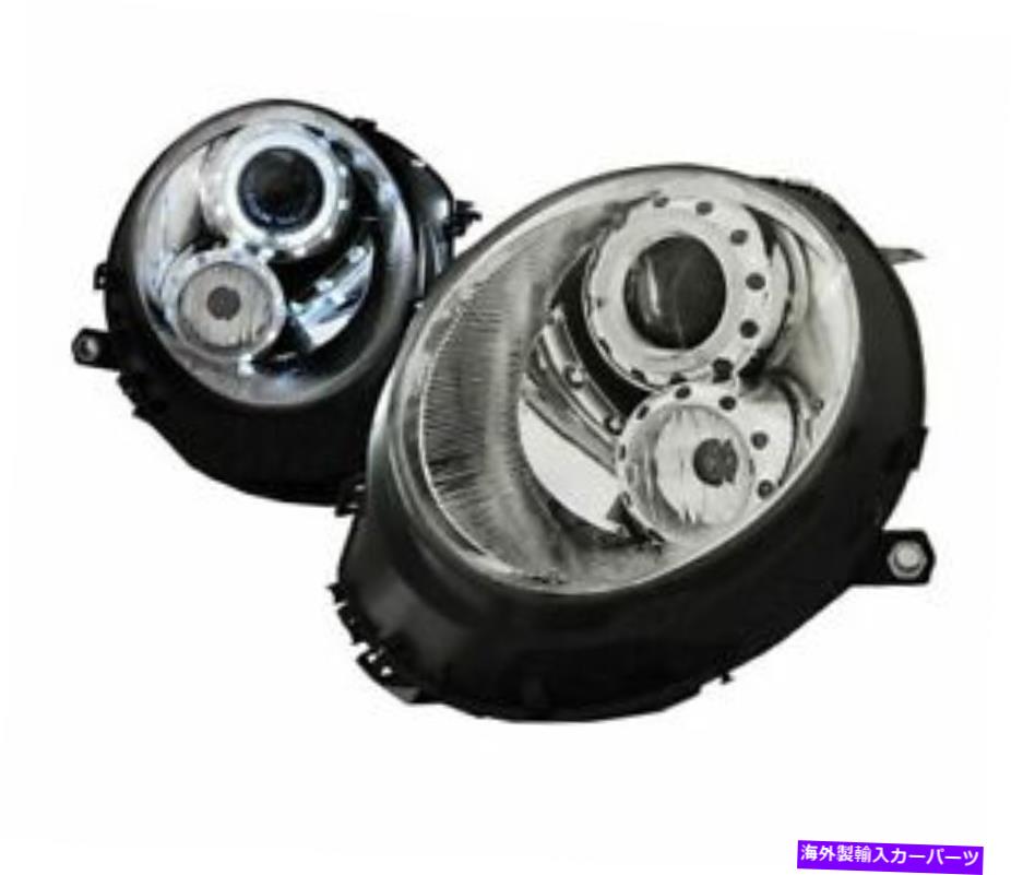 USヘッドライト Headlights LPMC05 BMW Mini Cooper 2006-2014 Angel Eyes Chrome LHD HEADLIGHTS LPMC05 FOR BMW MINI COOPER 2006-2014 ANGEL EYES CHROME LHD【並行輸入品】|Us Custom Parts Shop USDM