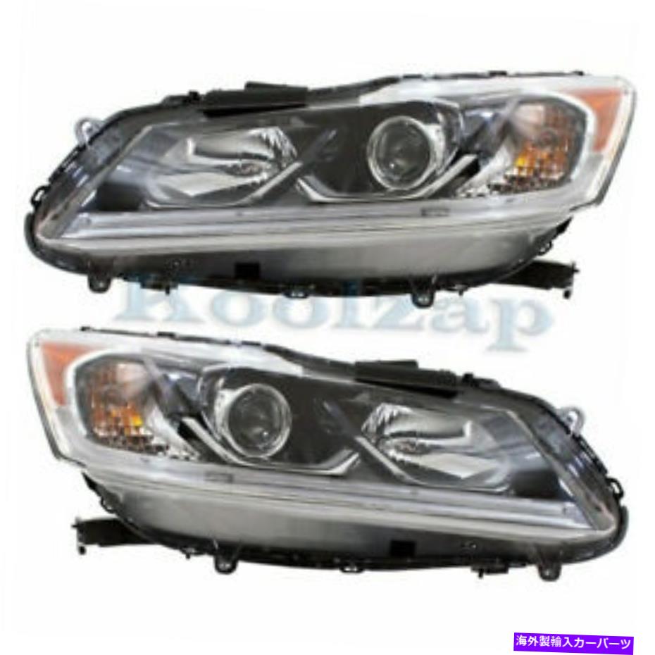 USヘッドライト 16-17アコードLXフロントヘッドライトヘッドランプハロゲンヘッドライトランプセットペア For 16-17 Accord LX Front Headlight Headlamp Halogen Head Light Lamp Set Pair【並行輸入品】