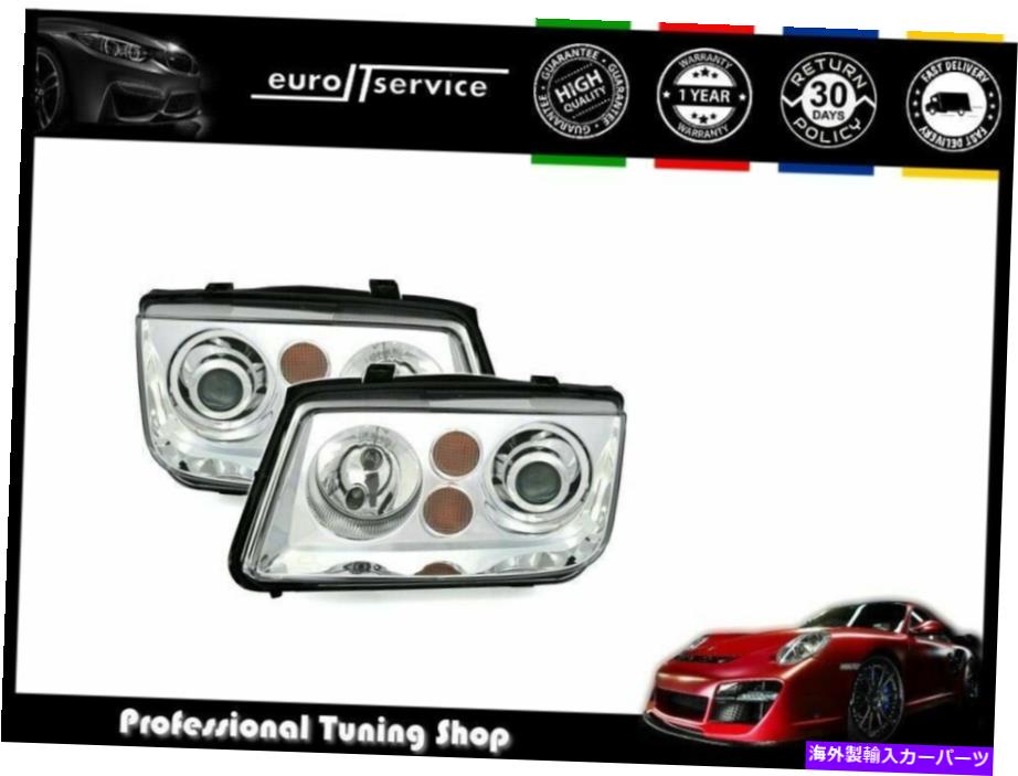 USヘッドライト Headlight Set VW Bora 1998-2001 2002 2003 2003 2005 Chrome Linse Headlight Set Vw Bora 1998-2001 2002 2003 2004 2005 Chrome Linse【並行輸入品】
