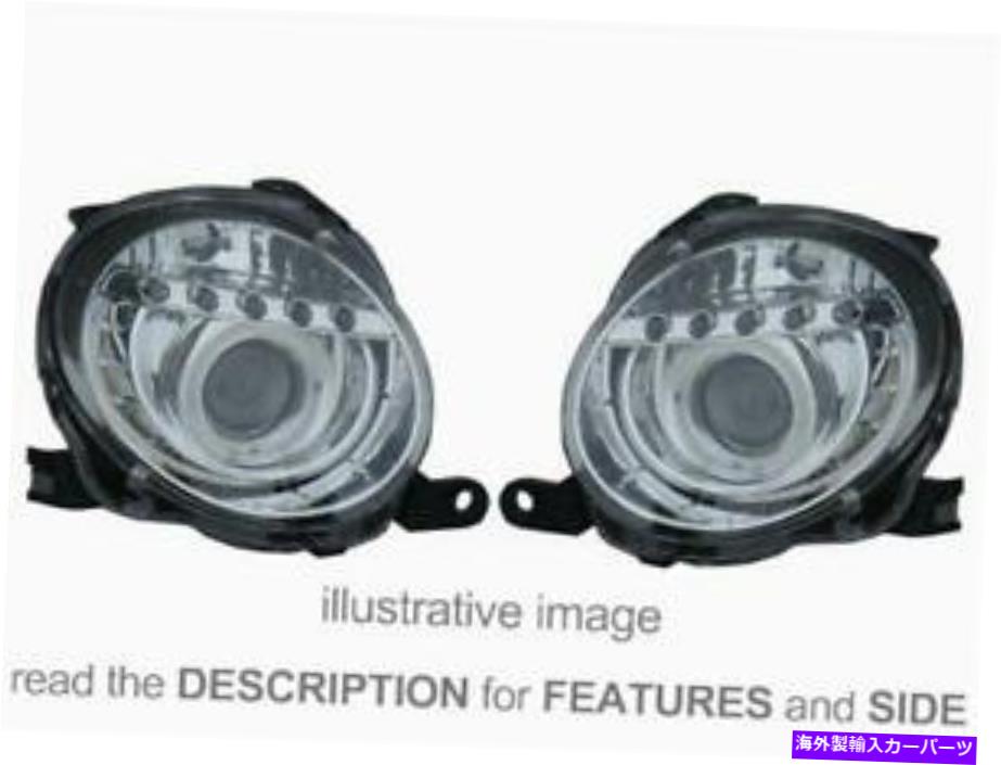USヘッドライト LHDヘッドライトキットフィアット500 2007下部上部レンチキュラーLED LHD Headlight Kit Fiat 500 2007 Lower Upper Lenticular LED【並行輸入品】|Us Custom Parts Shop USDM