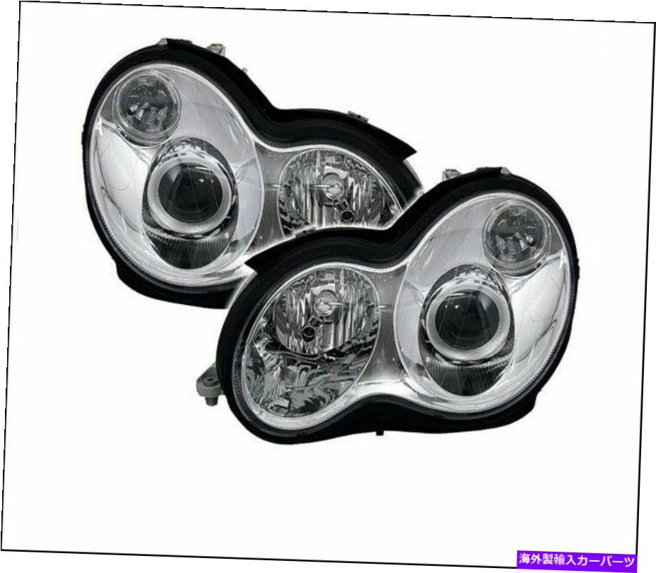 USヘッドライト Mercedes W203 2000-2004 Chrome VP153 SET HEADLIGHTS RHTを設定します MERCEDES W203 2000-2004 CHROME VP153 SET HEADLIGHTS RHT【並行輸入品】
