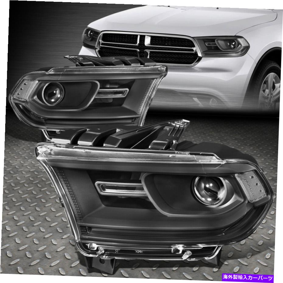 USヘッドライト 14~20のDodge Durangoブラックハウジングクリアコーナープロジェクターヘッドライトヘッドランプ FOR 14-20 DODGE DURANGO BLACK HOUSING CLEAR CORNER PROJECTOR HEADLIGHT HEADLAMP【並行輸入品】