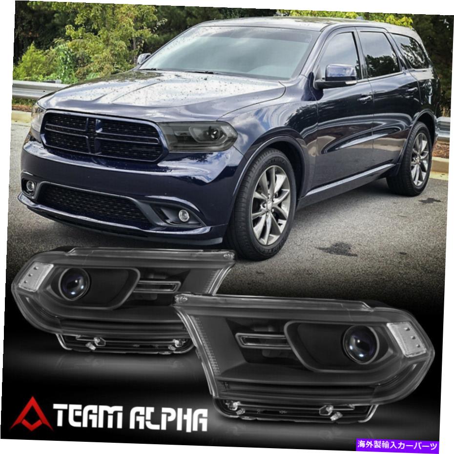 USヘッドライト フィット2014-2020 Dodge Durango [Black / Clear]クリスタルコーナープロジェクターヘッドライトランプ Fits 2014-2020 Dodge Durango[Black/Clear]Crystal Corner Projector Headlight Lamp【並行輸入品】