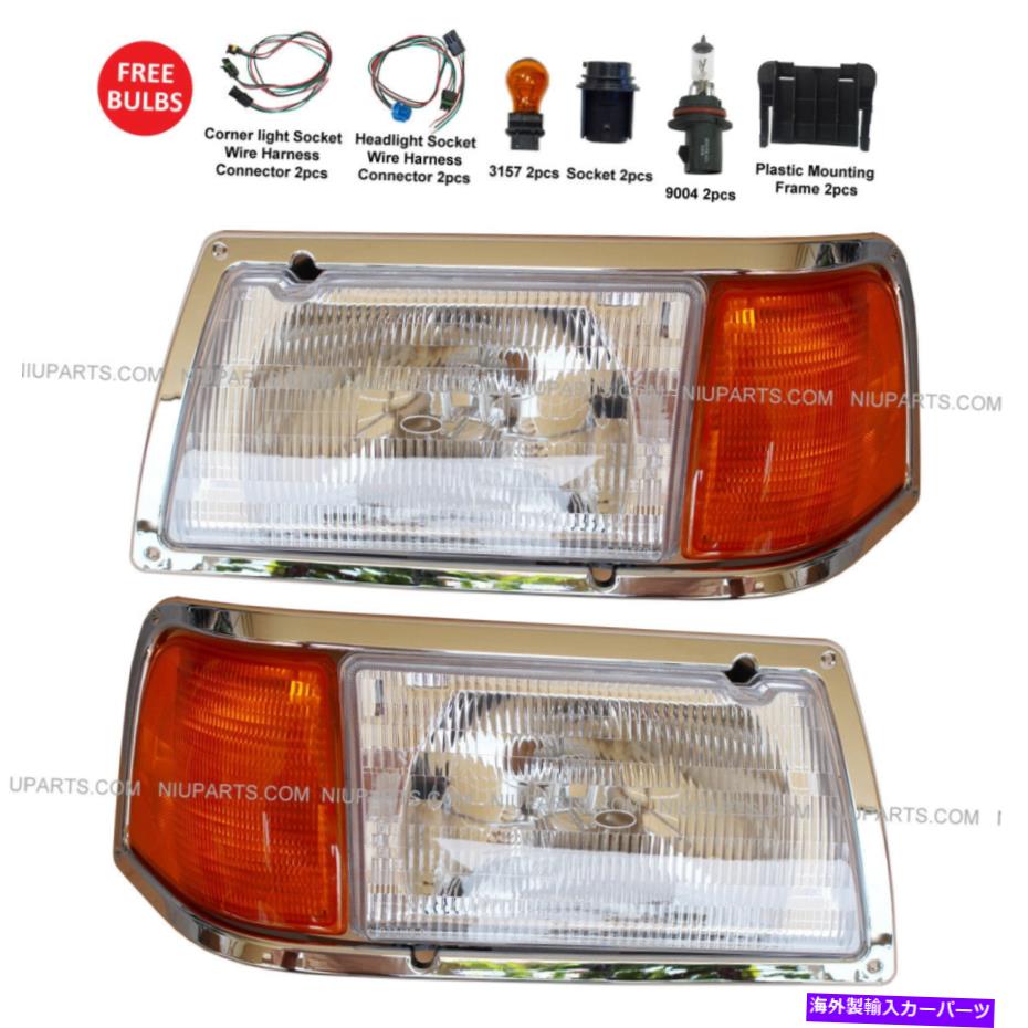 USヘッドライト ヘッドライトW /アジャスター、コーナーランプ＆ベゼルクロームLH RH（フィットピータービルト385 375） Headlight w/ Adjusters, Corner Lamp & Bezel Chrome LH RH (Fit Peterbilt 385 375)【並行輸入品】 77,879円