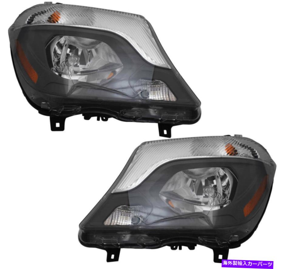 USヘッドライト ハロゲンヘッドライトヘッドライトアセンブリペア14~17メルセデスベンツスプリンター Halogen Headlights Headlight Assembly Pair Set for 14-17 Mercedes-Benz Sprinter【並行輸入品】