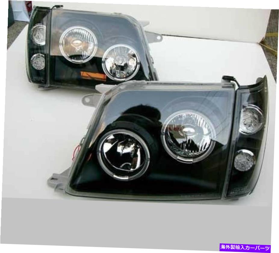 USヘッドライト トヨタランドクルーザープラドLC 90ヘッドランプL + R 1996-2002のためのLEDブラックヘッドライト LED Black Headlights For Toyota LAND CRUISER PRADO LC 90 Headlamp L+R 1996-2002【並行輸入品】