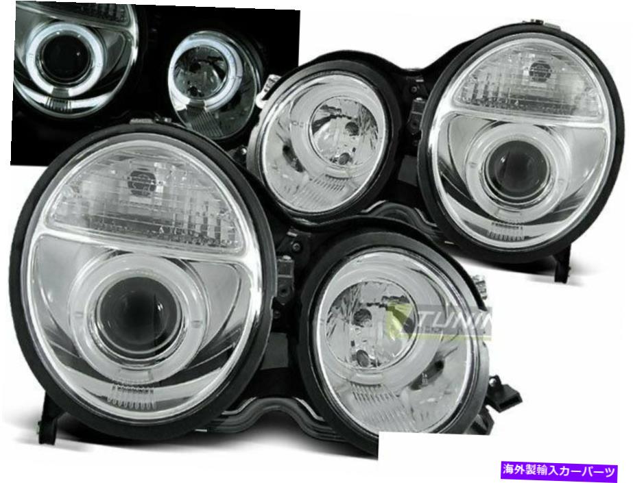 USヘッドライト メルセデスのペアヘッドライトW210 Eクラス99-02天使の目のクロームww無料船U Pair Headlights for Mercedes W210 E-CLASS 99-02 Angel Eyes Chrome WW Free Ship U【並行輸入品】｜Us Custom Parts Shop USDM