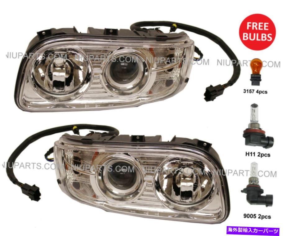 USヘッドライト LEDバー付きヘッドライト - ドライバー＆旅客サイド（フィット：PeterBilt 388 389 367 567） Headlight with LED Bar - Driver & Passenger Side (Fit:Peterbilt 388 389 367 567)【並行輸入品】｜Us Custom Parts Shop USDM