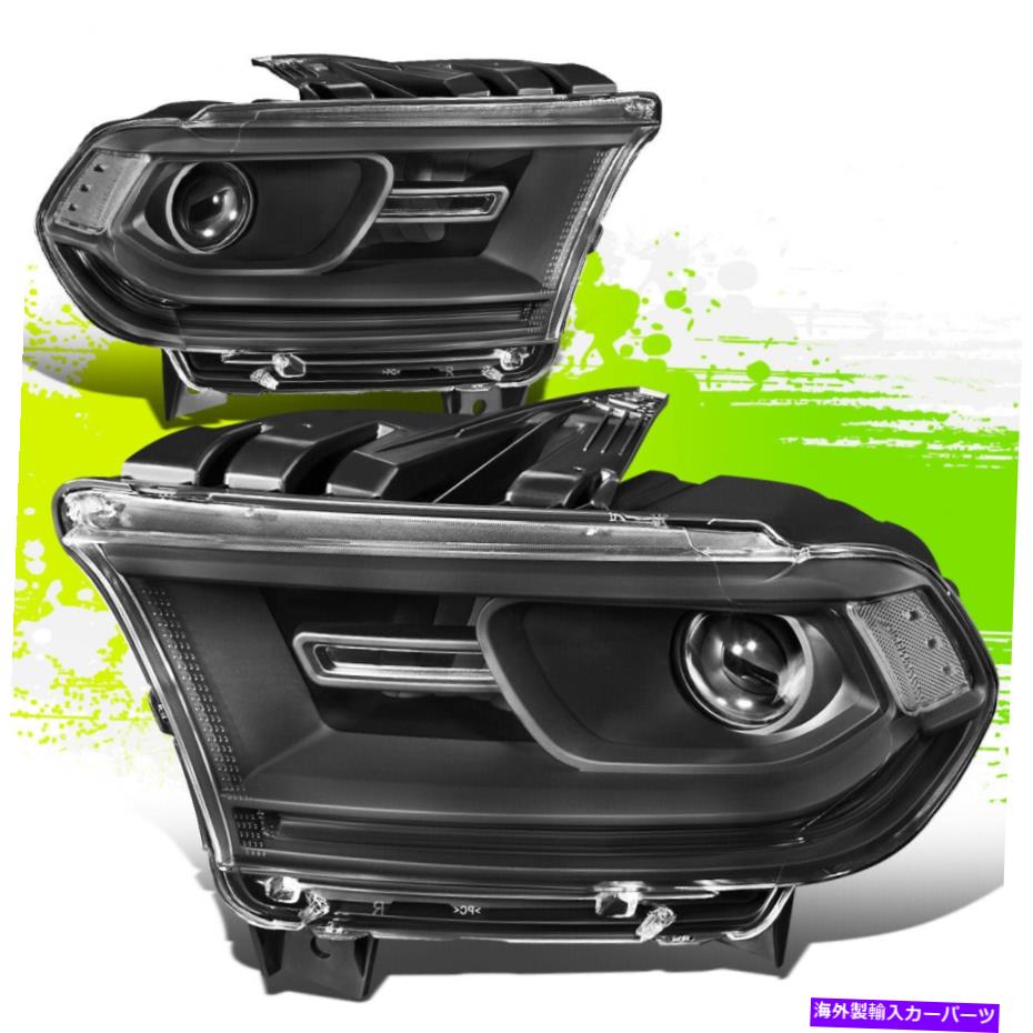 USヘッドライト Dodge Durango 14-20ブラッククリアペアのためのファクトリースタイルのヘッドライト+バンパーランプ Factory Style Headlight+Bumper Lamp for Dodge Durango 14-20 Black Clear Pair【並行輸入品】｜Us Custom Parts Shop USDM