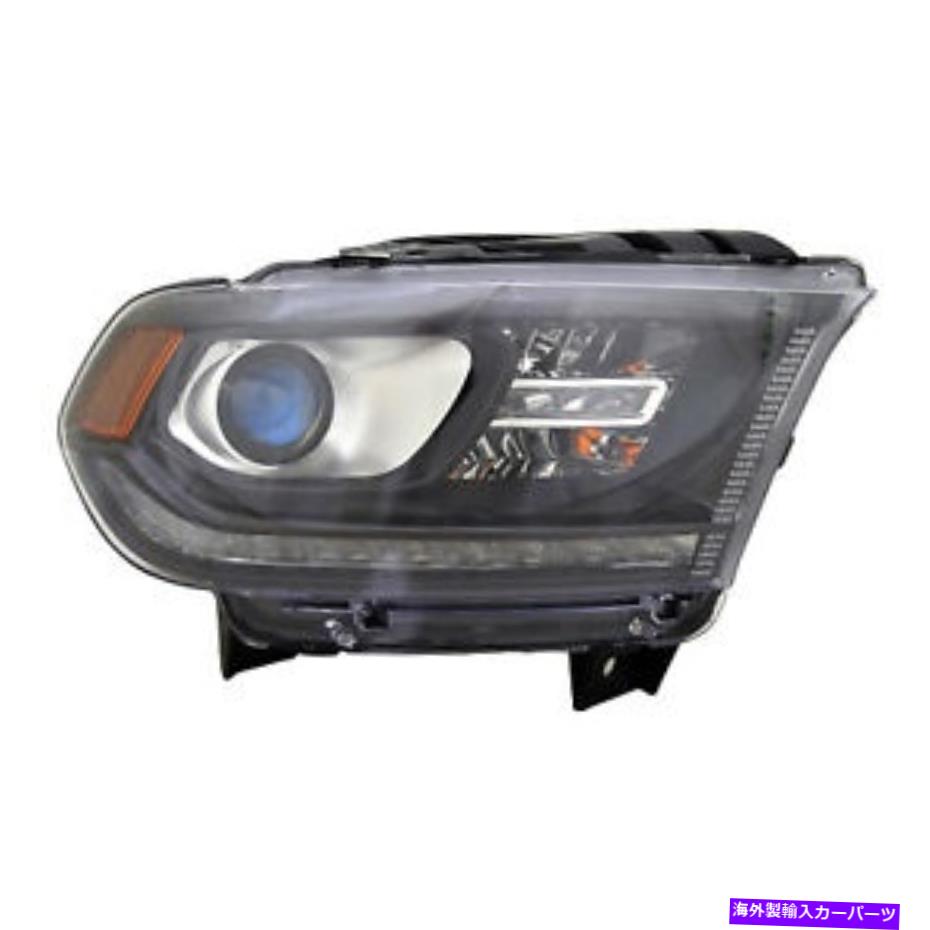 USヘッドライト 2016-2020 Dodge Durango右側ヘッドライトW / LED DRLブラックトリム For 2016-2020 Dodge Durango Right Side Headlight w/LED DRL Black Trim【並行輸入品】