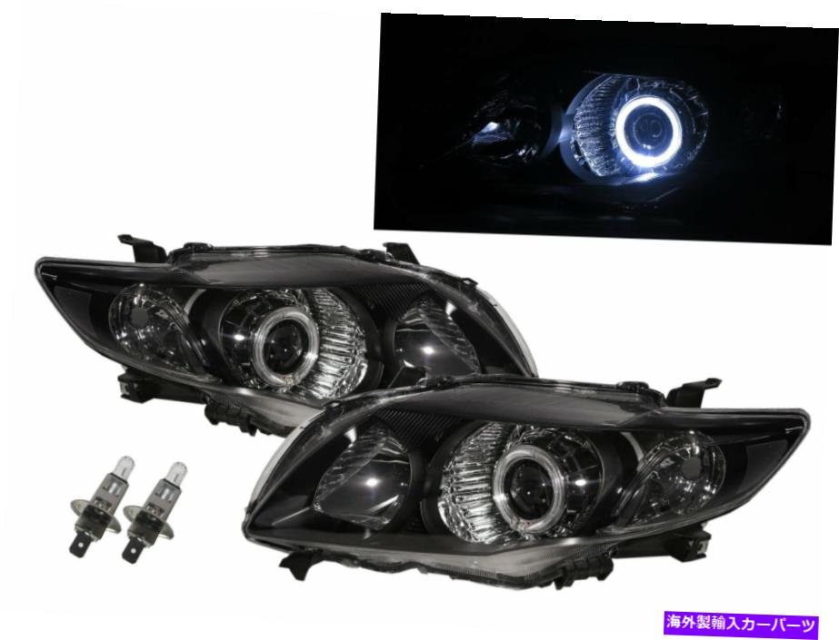 USヘッドライト Corolla E140 / E150 07-10ガイドLED HaloヘッドライトW / Motor Black for Toyota LHD Corolla E140/E150 07-10 Guide LED Halo Headlight W/ Motor Black for TOYOTA LHD【並行輸入品】|Us Custom Parts Shop USDM