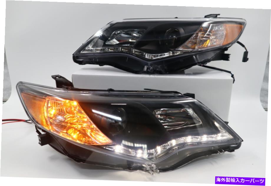 USヘッドライト BLK 2012 2013 2013 2013 2014トヨタカムリーLED DRLストリッププロジェクターヘッドライトヘッドランプ For Blk 2012 2013 2014 Toyota Camry LED DRL Strip Projector Headlights Headlamps【並行輸入品】