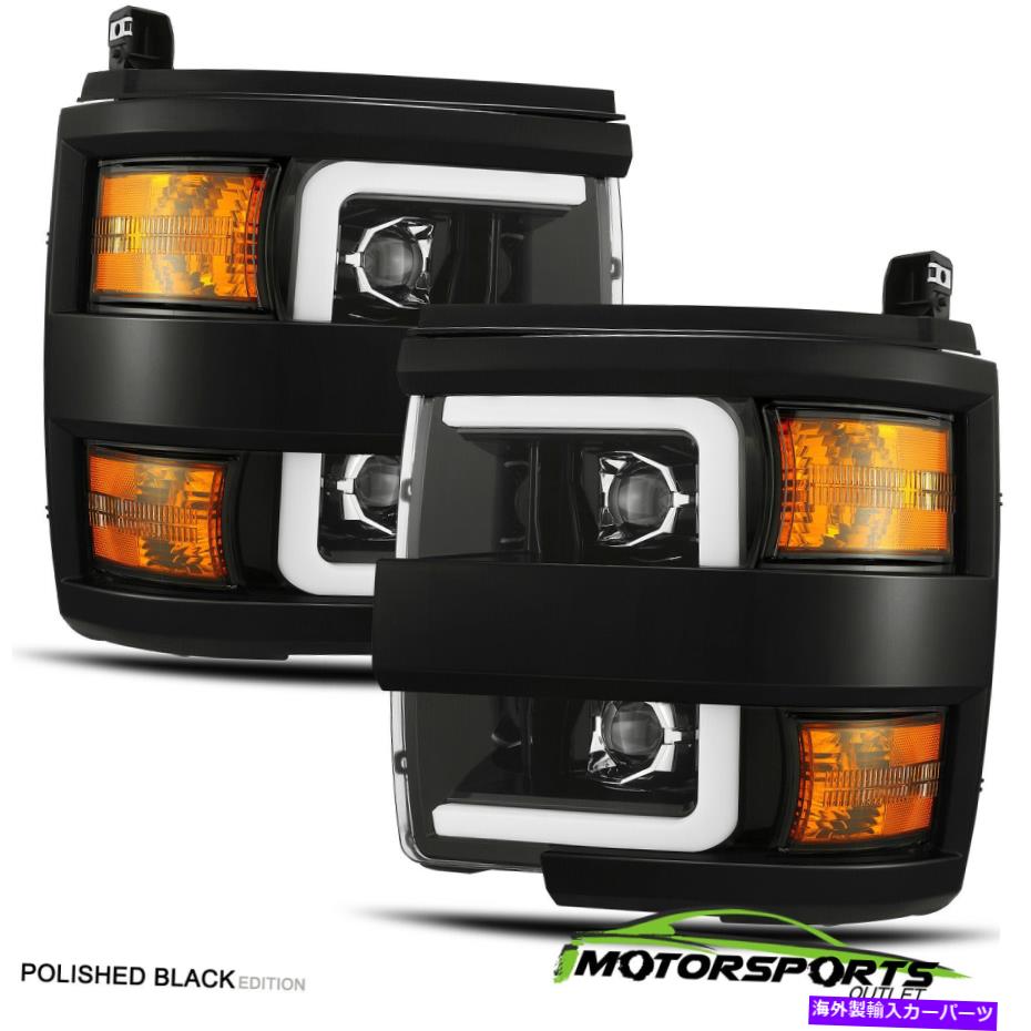 USヘッドライト 2015-2019 Silverado 2500/3500洗練された黒LED DRLプロジェクターヘッドライト For 2015-2019 Silverado 2500/3500 Polished Black LED DRL Projector Headlights【並行輸入品】｜Us Custom Parts Shop USDM 74,700円