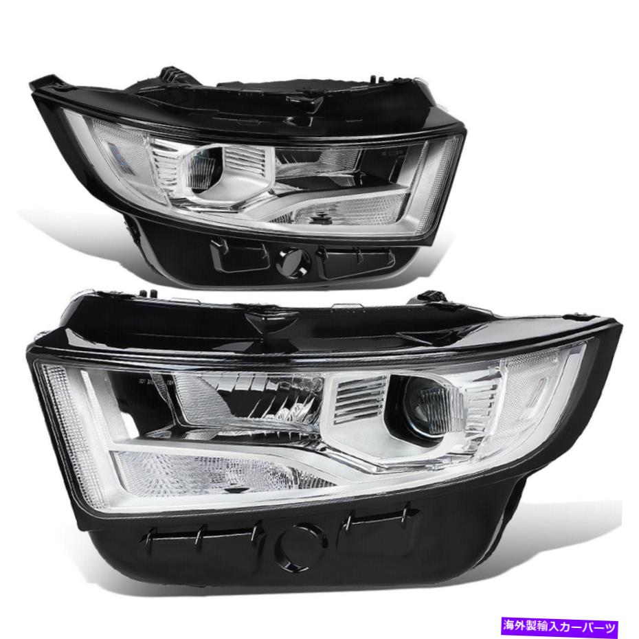 USヘッドライト FIT 15-18フォードエッジOEスタイルクロムハウジングクリアサイドプロジェクターヘッドライトランプ Fit 15-18 Ford Edge OE Style Chrome Housing Clear Side Projector Headlight Lamps【並行輸入品】