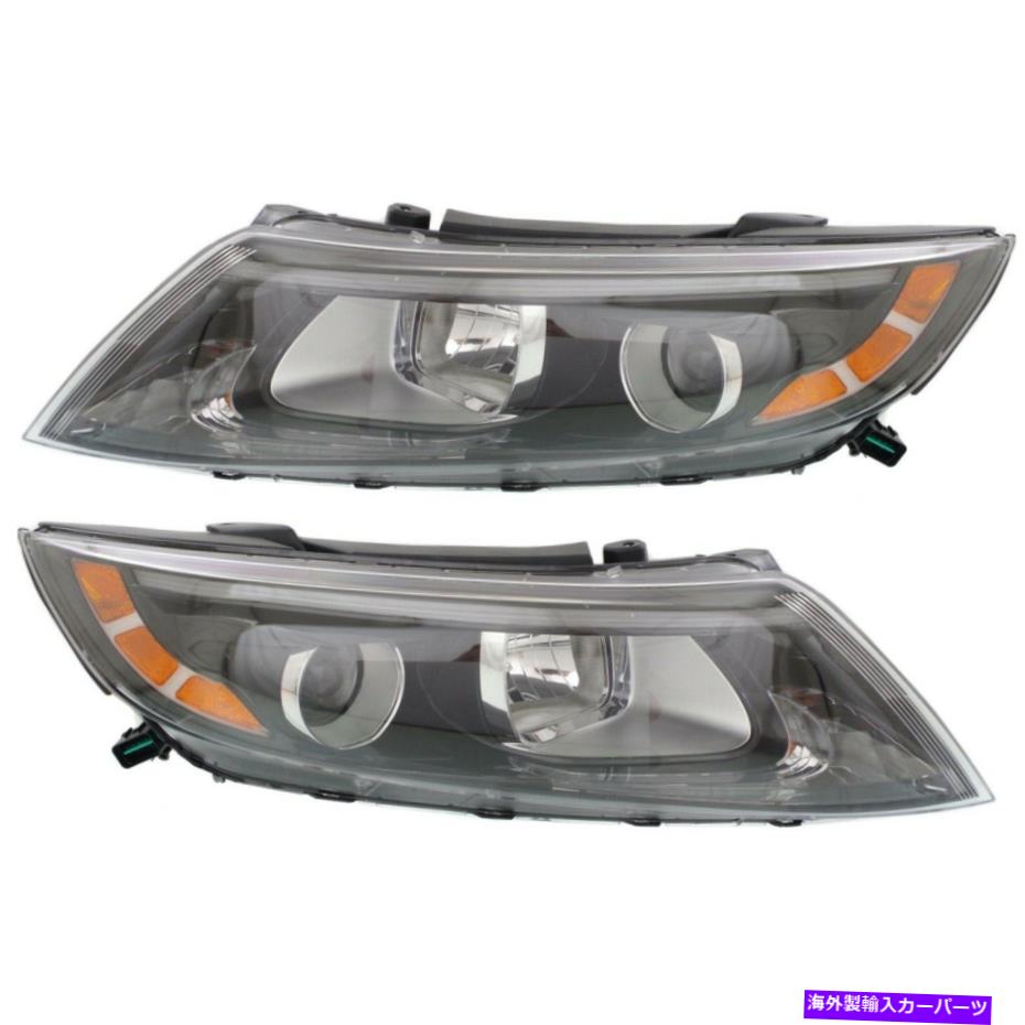 USヘッドライト 2014-2015 Kia Optima左右のブラックハウジング2PC Headlight Set For 2014-2015 Kia Optima Left and Right Black Housing 2Pc【並行輸入品】|Us Custom Parts Shop USDM