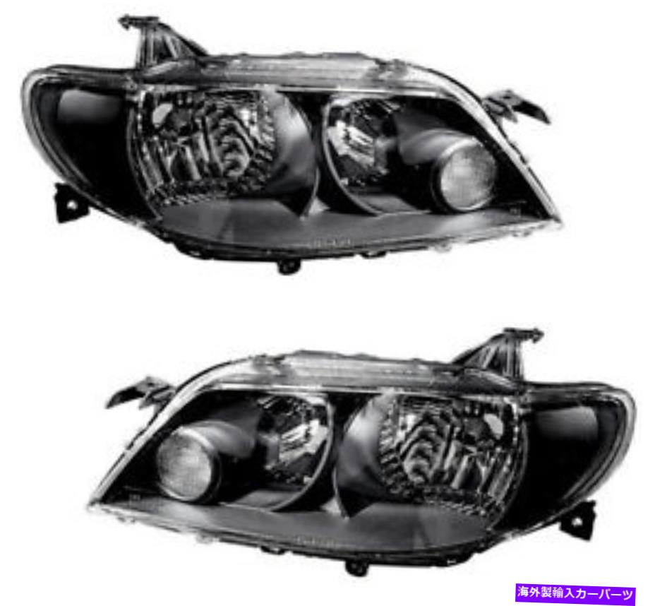 USヘッドライト ヘッドライトヘッドランプ（ブラック）2002年03 2002-2003 Mazda Protege5のための新しいセットペア Headlights Headlamps (Black) New Set Pair for 02 03 2002-2003 Mazda Protege5【並行輸入品】