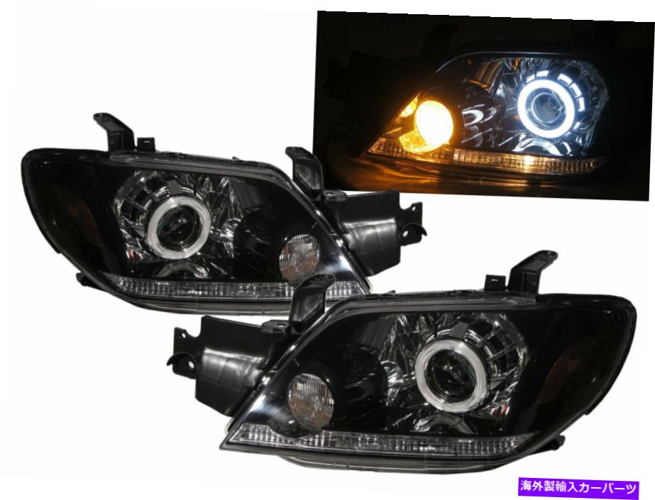 USヘッドライト 三菱LHDのためのOutlander MK1 03-05 CCFLプロジェクターヘッドライトブラックUS 9007 Outlander MK1 03-05 CCFL Projector Headlight Black US 9007 for Mitsubishi LHD【並行輸入品】