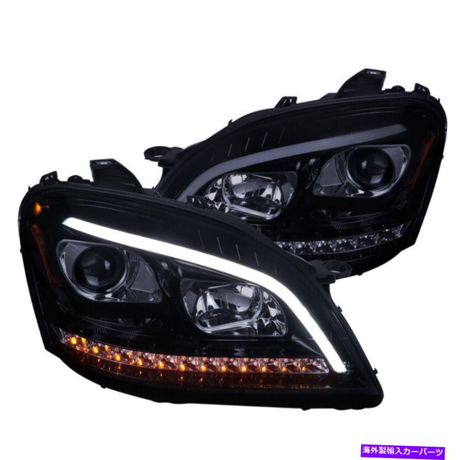 USヘッドライト Benz ML W164の煙の色合いプロジェクターのヘッドライトLEDシーケンシャルターン信号 For Benz ML W164 Smoke Tint Projector Headlights LED Sequential Turn Signal【並行輸入品】