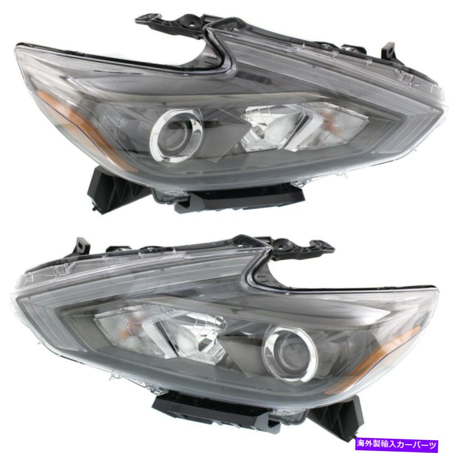 USヘッドライト 2016-2018日産Altimaのヘッドライトセット左右のスモークハウジングカーバ2PC Headlight Set For 2016-2018 Nissan Altima Left and Right Smoked Housing CAPA 2Pc【並行輸入品】