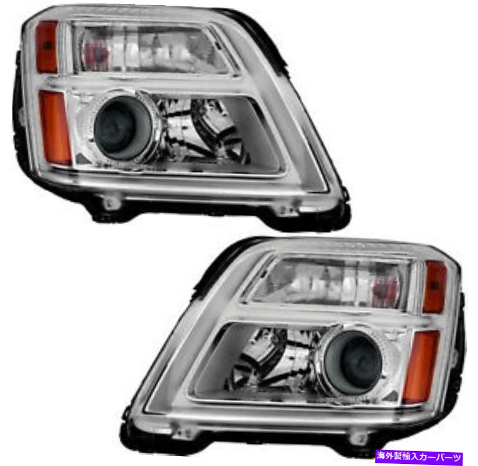 USヘッドライト ヘッドライトヘッドライトアセンブリW /電球（クロム）ペア2016-2017 GMC地形 Headlights Headlight Assembly w/Bulb (Chrome) Pair Set for 2016-2017 GMC Terrain【並行輸入品】