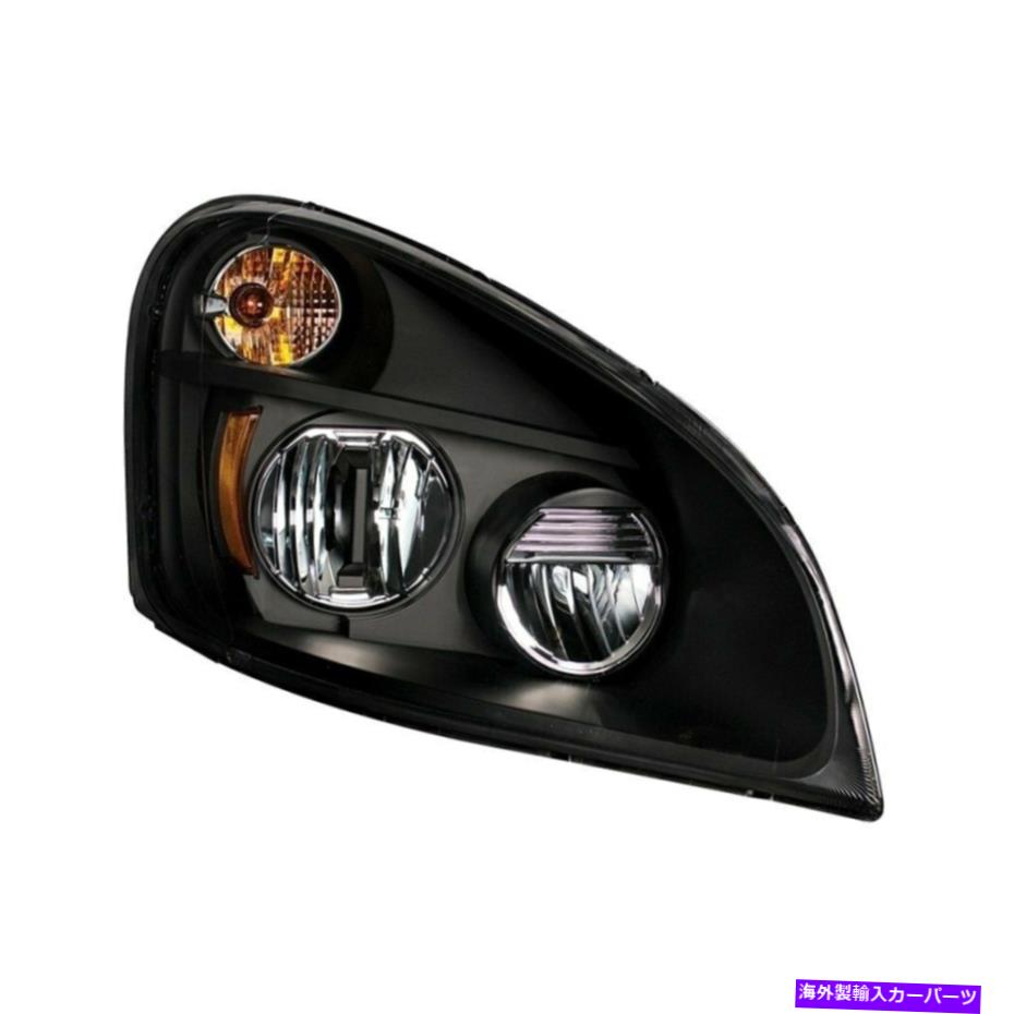 USヘッドライト FreightLiner Cascadia 08-17の助手席側黒LEDのヘッドライトの場合 For Freightliner Cascadia 08-17 Passenger Side Black LED Headlight【並行輸入品】