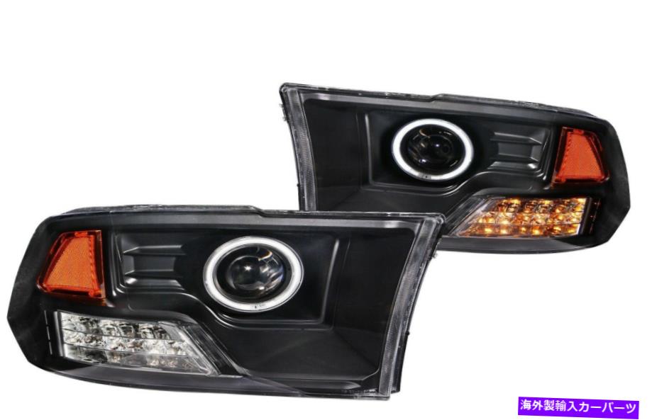 USヘッドライト Anzo 111159 HaloプロジェクターヘッドライトブラックLED 09-18 Dodge Ram 1500/2500/3500 Anzo 111159 Halo Projector Headlight Black LED for 09-18 Dodge Ram1500/2500/3500【並行輸入品】