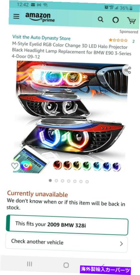 USヘッドライト 328I BMW 2009年から2012 EシリーズのためのLED Haloブラックの交換ヘッドライト LED Halo black replacement headlights for 328I BMW 2009 to 2012 E series【並行輸入品】