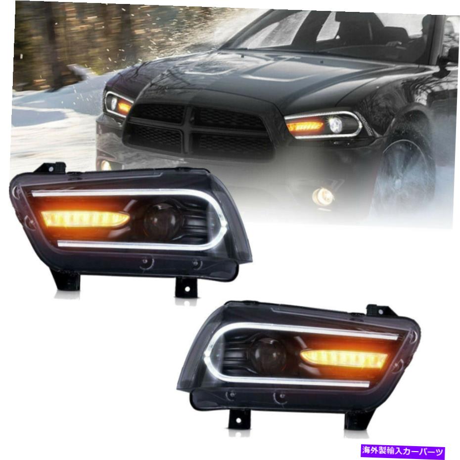 USヘッドライト 11-14 Dodge ChargerのためのLED DRLヘッドライト二重ビームのハロゲンモデルのフロントランプ LED DRL Headlight Dual Beam Halogen Model Front Lamp For 11-14 Dodge Charger【並行輸入品】｜Us Custom Parts Shop USDM