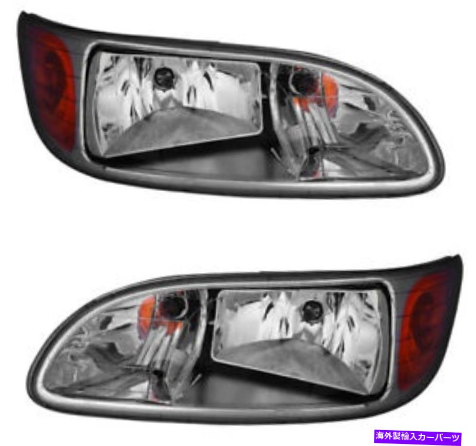 USヘッドライト ヘッドライトヘッドライトアセンブリW /バルブペア05~14ピータービルトトラック用セット Headlights Headlight Assembly w/Bulb Pair Set for 05-14 Peterbilt Truck【並行輸入品】